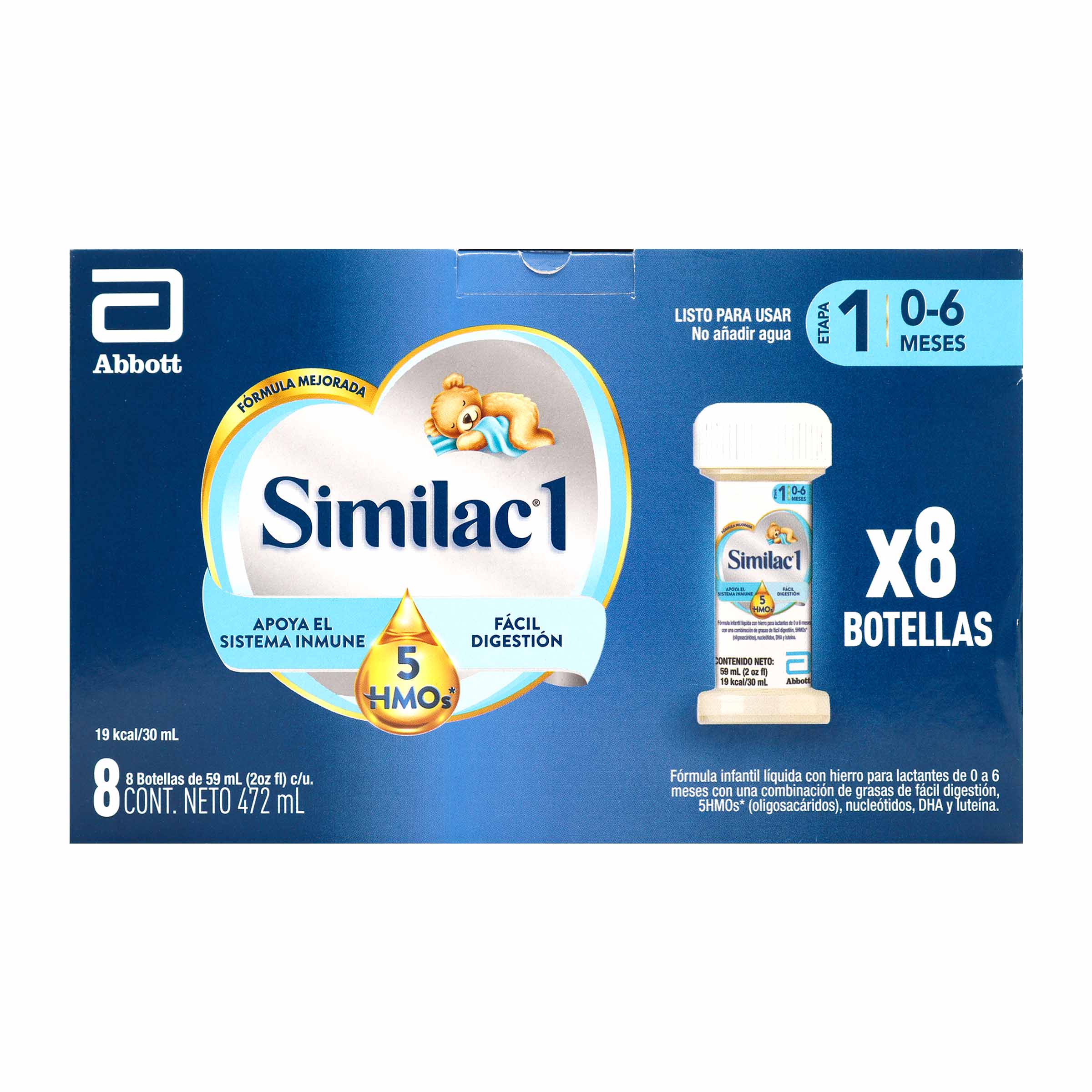 Similac 1- 5HMOS - 59 ML (Pack 8 Botellas)