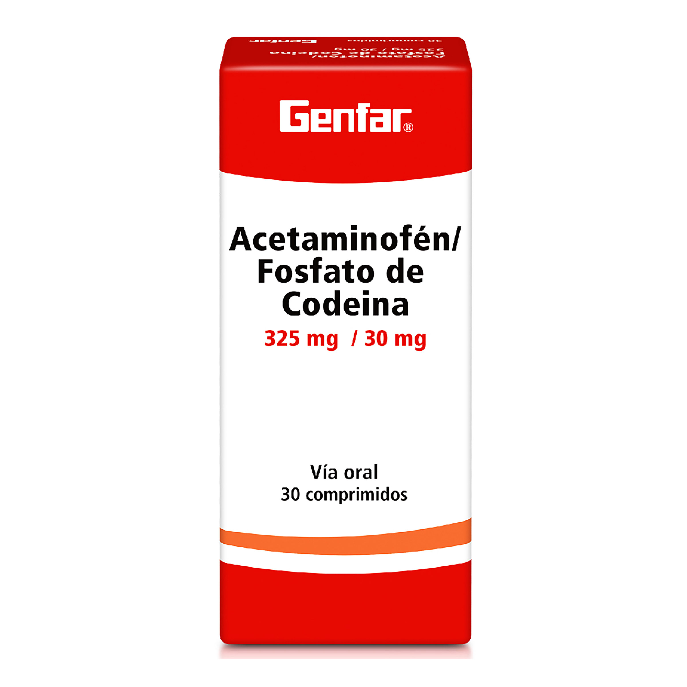ACETAMINOFÉN CODEÍNA 325 MG/ 30 MG 30 COMP GF