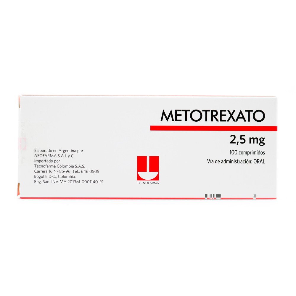 Metotrexato 2.5 mg 100 Tabletas