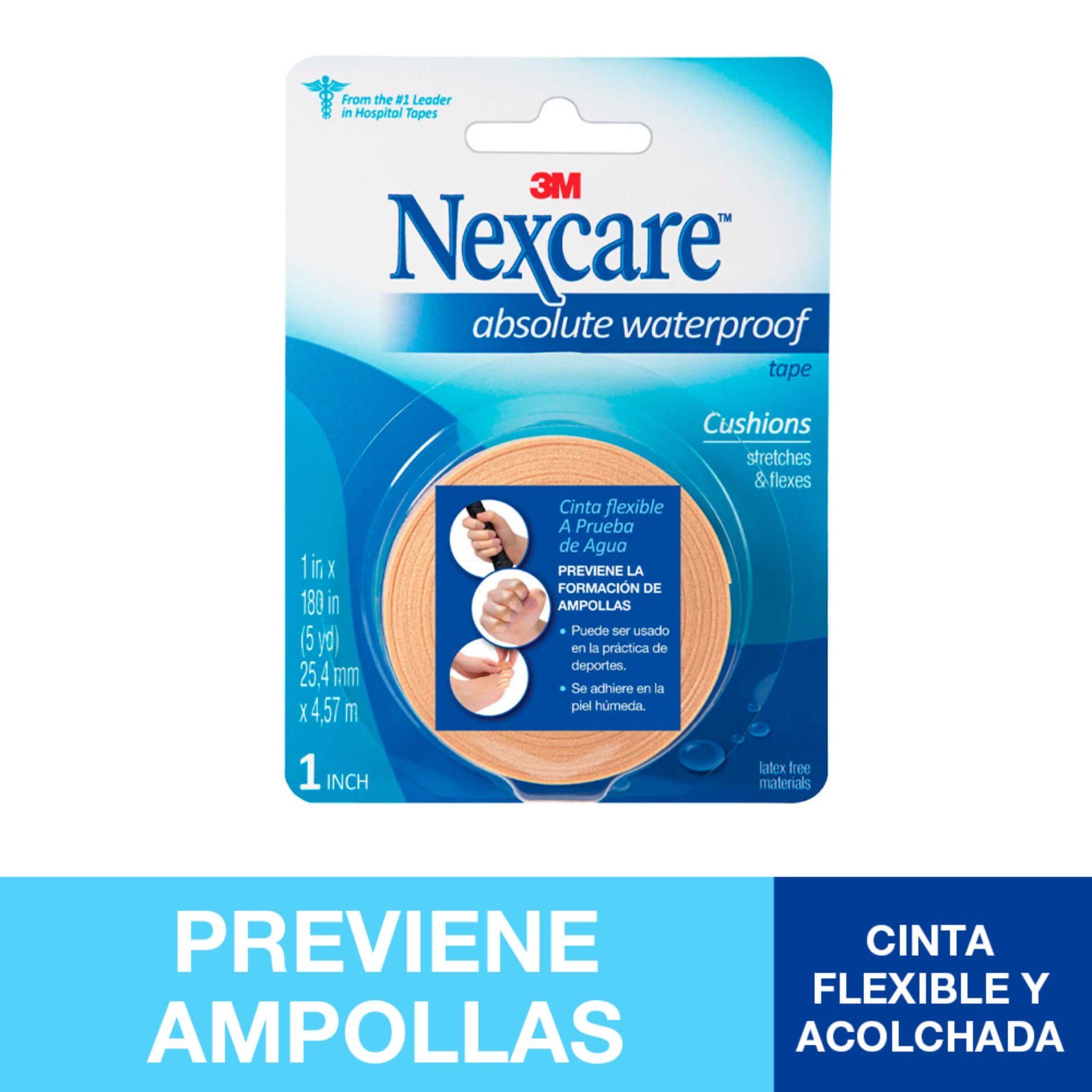 Cinta Nexcare Acolchada 25x4.5 Bliste 3M