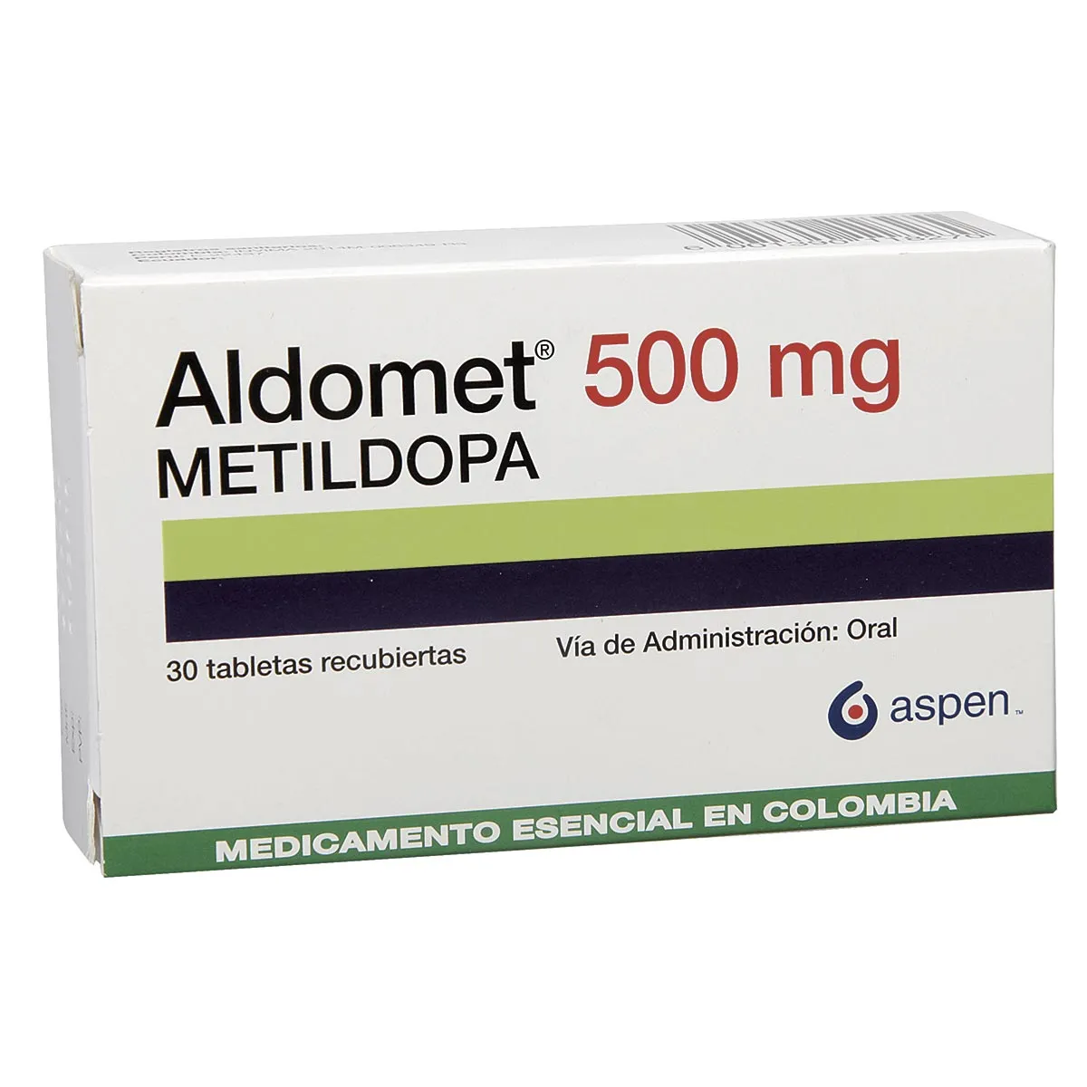 Aldomet 500 mg 30 Tabletas